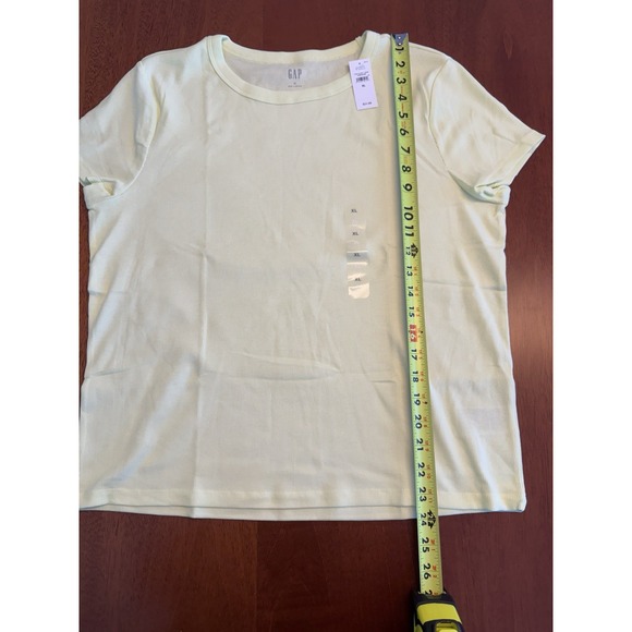 Gap Ribbed Crewneck T-Shirts Women's XL Blue and Yellow Set of 2 Stretch Tees - Picture 14 of 16
